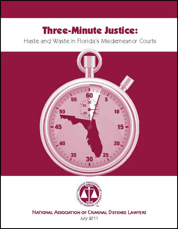 Three Minute Justice: Haste and Waste in Florida's Misdemeanor Courts Cover